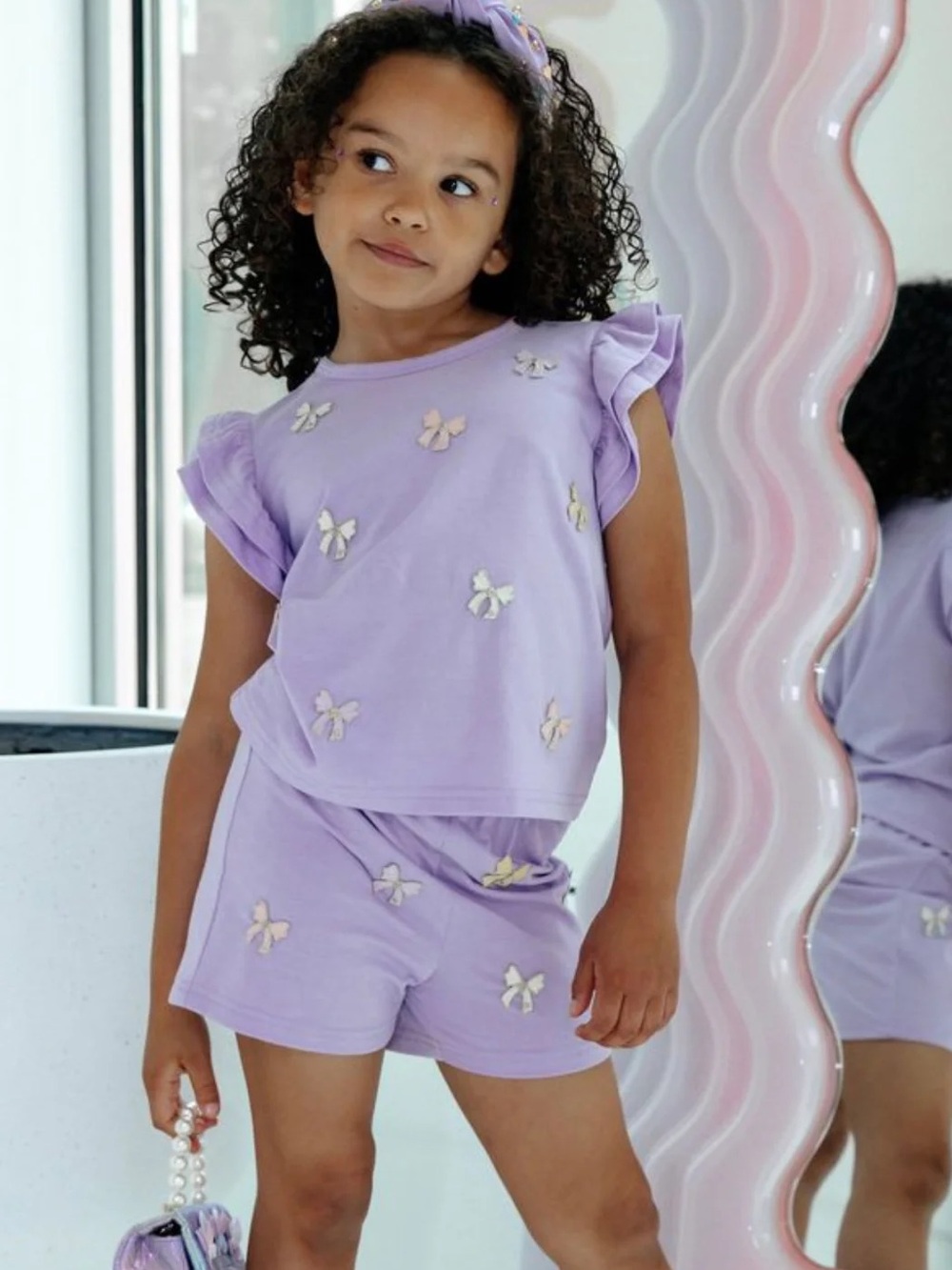Girls Pretty Bows Short Set